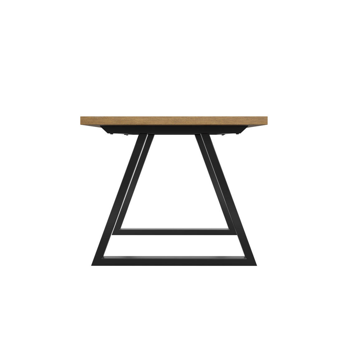 Hyde Black & Dark Whiskey Wood Herringbone Dining Table | 8 Seater